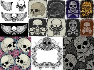骷髅头骨图案