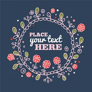 彩绘花环背景