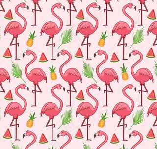火烈鸟无缝背景