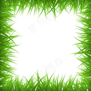 绿草空白框架背景