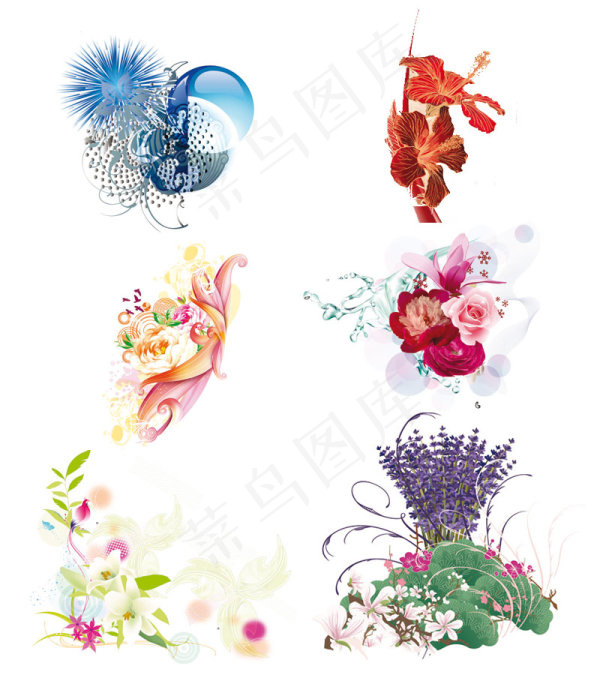 精美花朵矢量