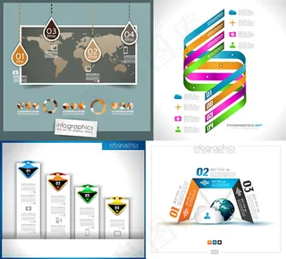 信息图表数字标签,免抠元素