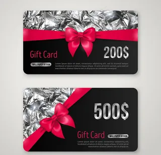 黑色丝带礼品卡