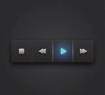 播放器按钮图标,免抠元素