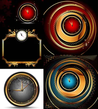 钟表创意背景,背景元素