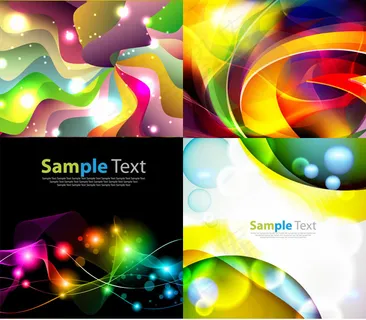 科技幻彩波浪背景,背景元素