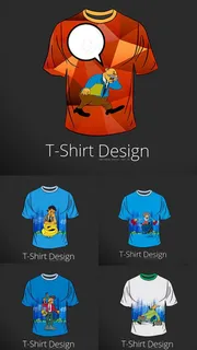 卡通人物图案T恤