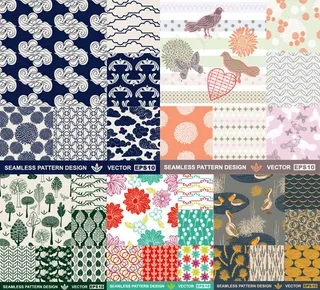 手绘花纹背景,背景元素