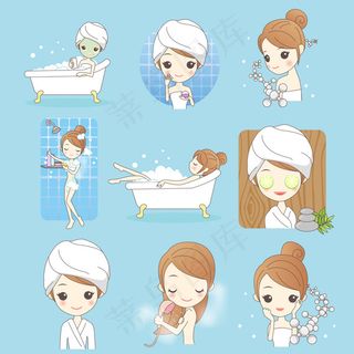 女孩卫生清洁护理