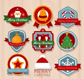 圣诞节祝福标签,免抠元素