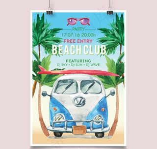 沙滩派对海报