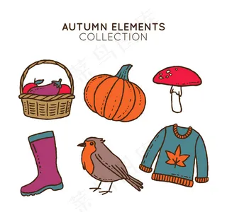 彩色秋季元素