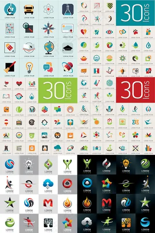 时尚简约标志,背景元素