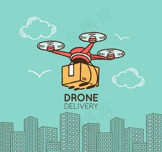 无人机传递包裹