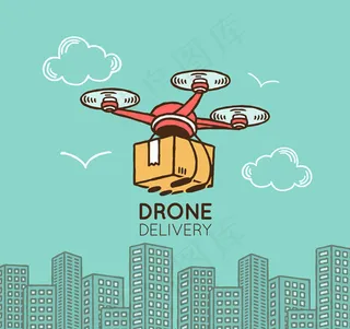 无人机传递包裹