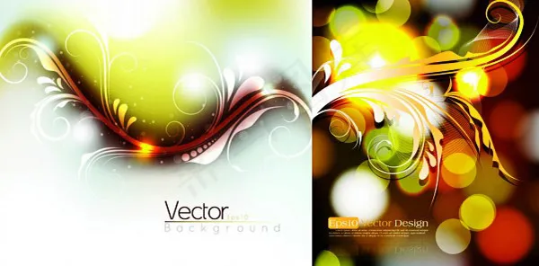 梦幻动感光晕矢量eps,ai矢量模版下载