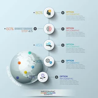 地球仪信息图表