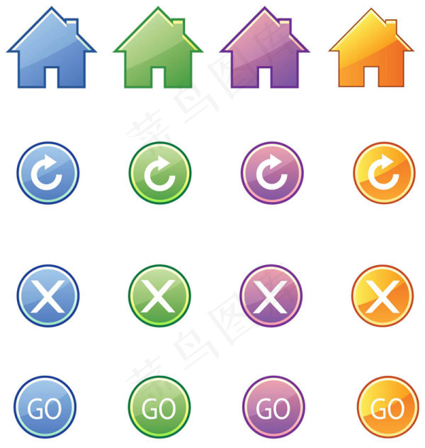 精美的图标按钮