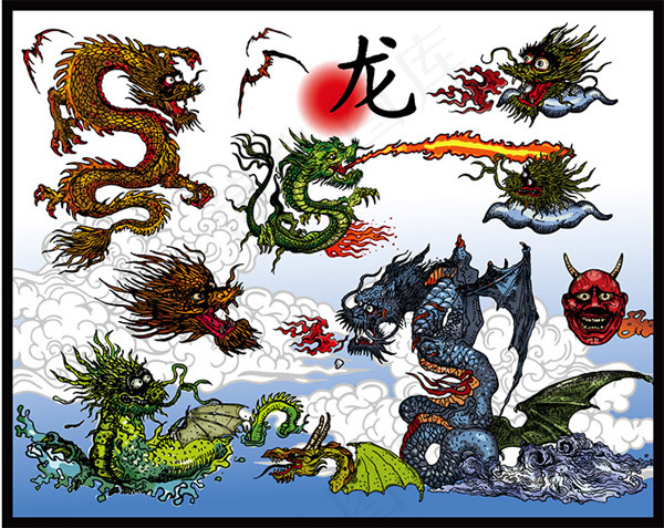 中国龙图腾设计