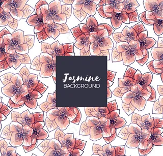 茉莉花无缝背景