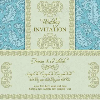 花纹婚礼请柬