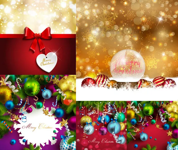 圣诞炫丽光效eps,ai矢量模版下载