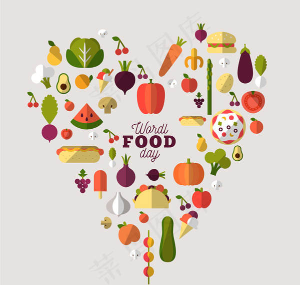 扁平世界粮食日