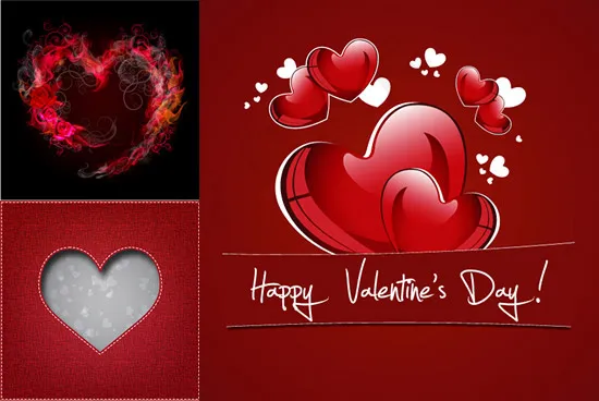 情人节浪漫爱心ai矢量模版下载