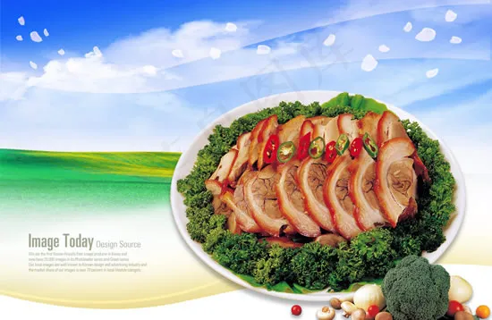 美味熟食拼盘(4000X2600(DPI:300))psd模版下载