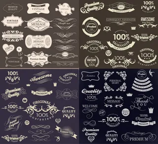 欧式图标边框,免抠元素