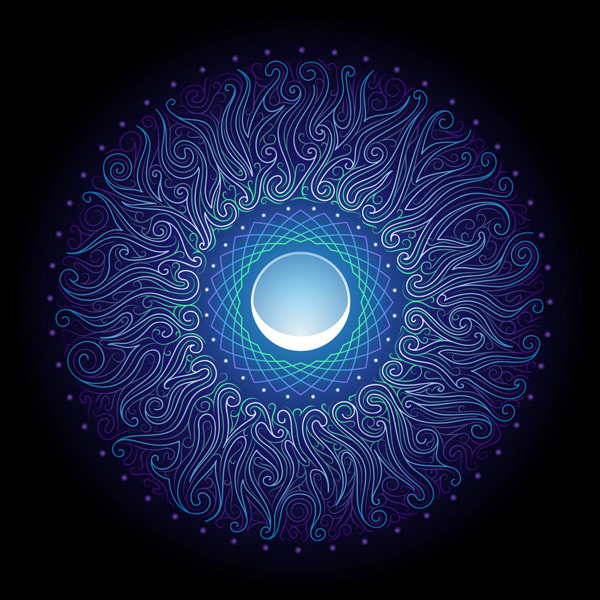 圆形花纹背景eps,ai矢量模版下载