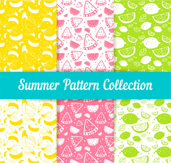 夏季水果无缝背景