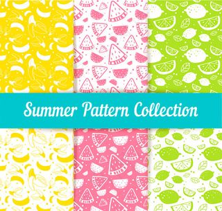 夏季水果无缝背景