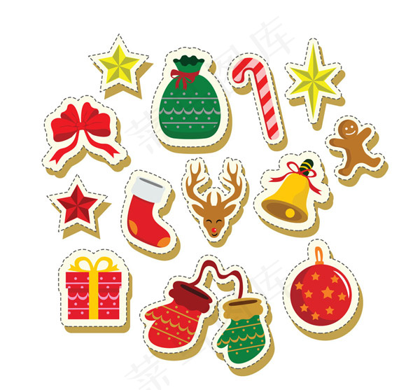 圣诞节元素贴纸