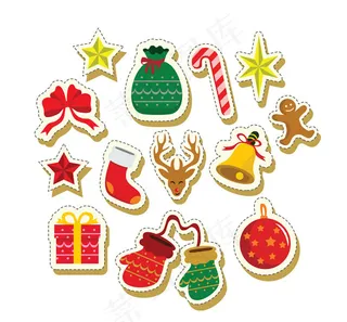 圣诞节元素贴纸