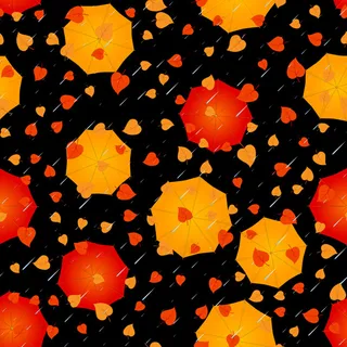 雨伞和树叶背景