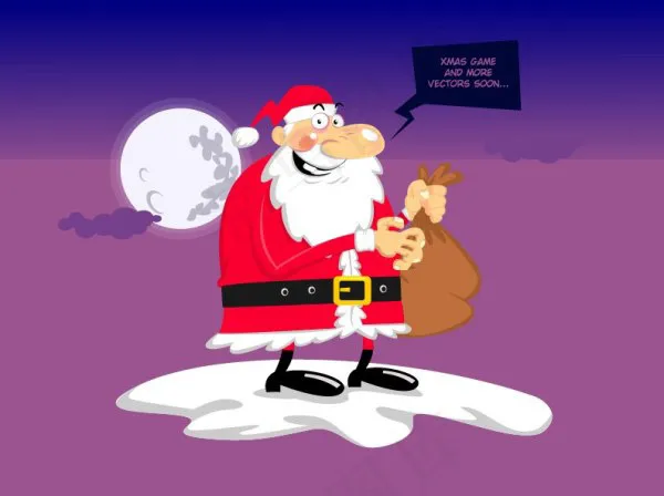 卡通圣诞老人ai矢量模版下载