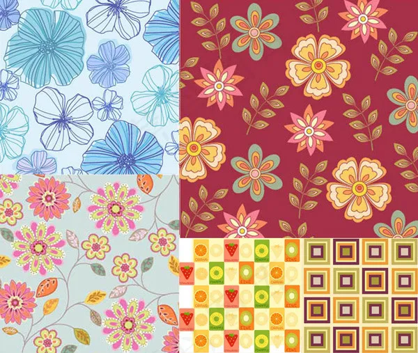 花朵藤蔓图案eps,ai矢量模版下载