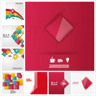 水晶方块设计矢量