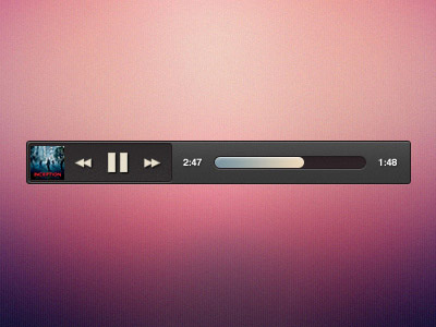 迷你播放器psd模版下载