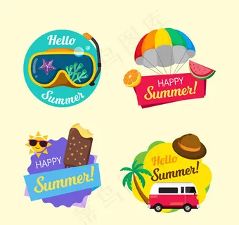 你好夏季标签 你好夏季标签