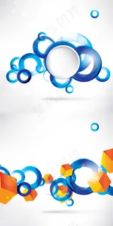 动感方块圆环背景