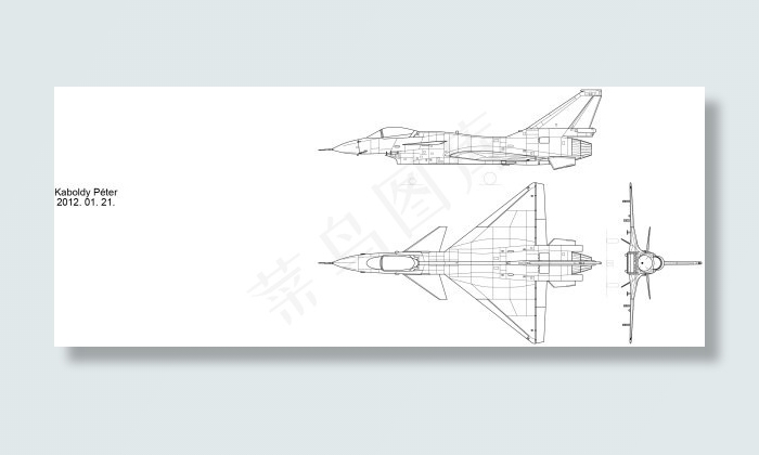 歼10线稿矢量
