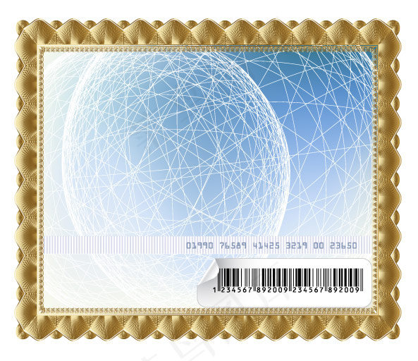 金色画框矢量eps,ai矢量模版下载
