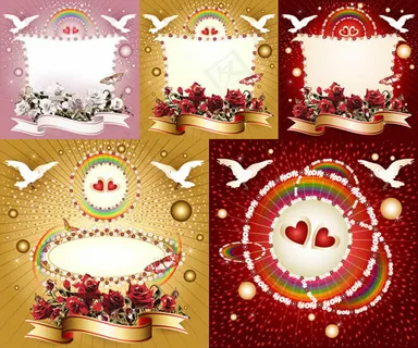 浪漫喜庆背景,背景元素