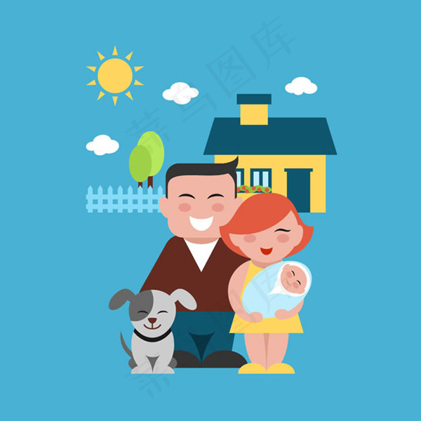 幸福的三口之家