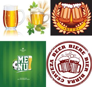 啤酒标志矢量