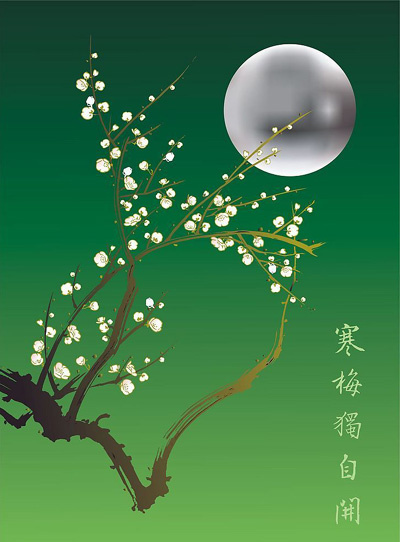 矢量梅花cdr矢量模版下载