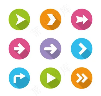 圆形箭头图标,免抠元素