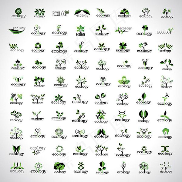 环保科技LOGO,背景元素ai矢量模版下载